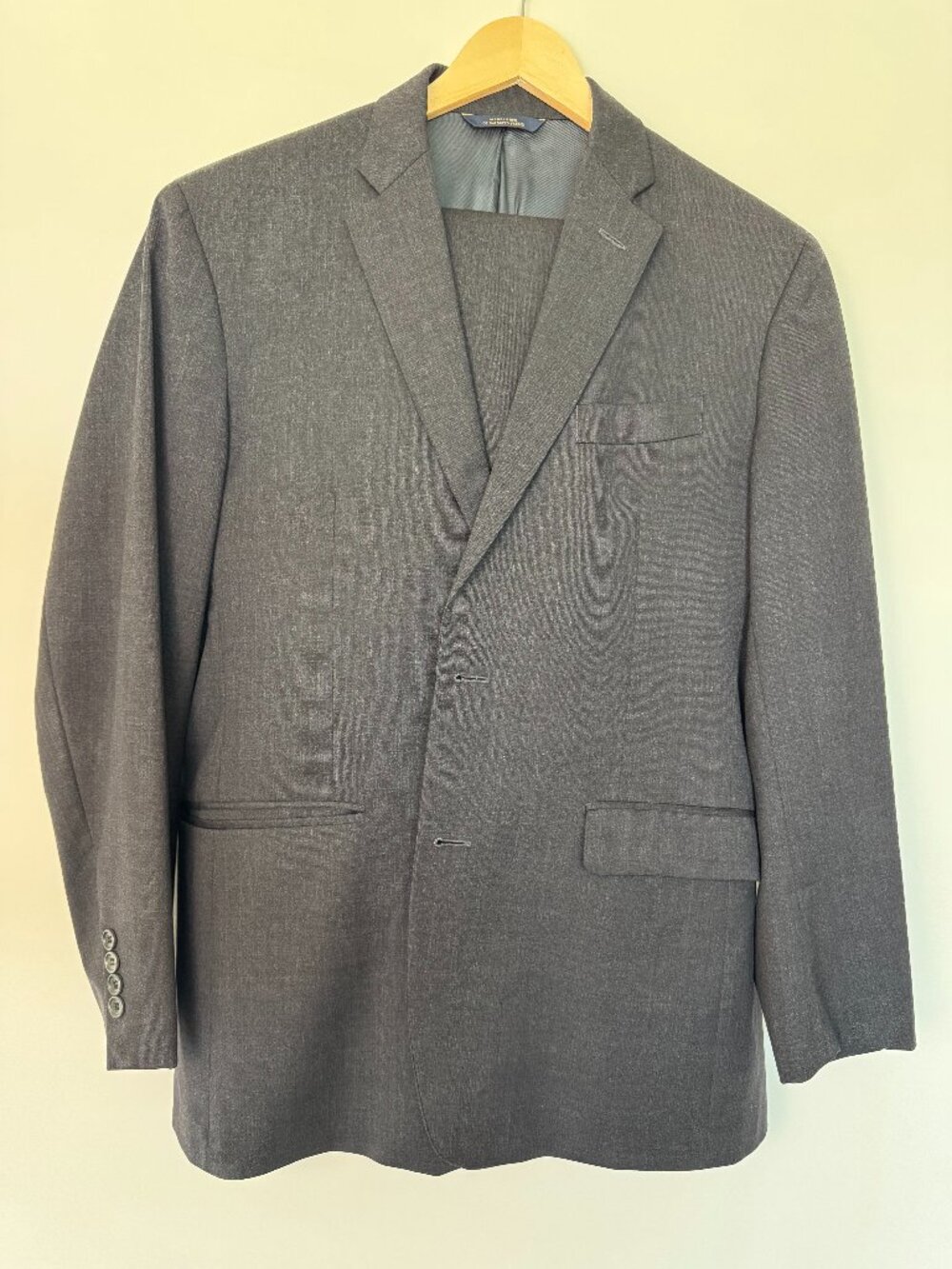 Brooks Brothers 1818 Milano Gray Wool Suit 42R Italian Fabric